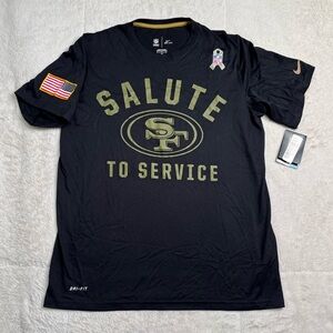 NWT New Nike NFL San Francisco 49ers Salute To Service Military T Shirt Mens